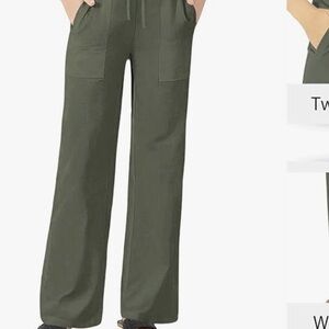 Valerie Stevens Olive Green Women's Chinos